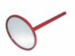 ESPEJO PANORAMICO REDONDO 6 1/4" CON BRAZO AUXILIAR ROJO