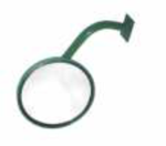 ESPEJO PANORAMICO 8" CON BRAZO AUXILIAR VERDE