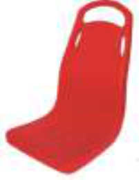 SILLA PARA VEHICULO ROJA TIPO TRANSPORTE PÚBLICO