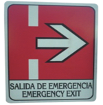 CALCOMANIA SALIDA DE EMERGENCIA A LA DERECHA