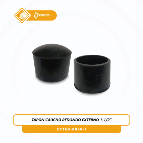 Tapón redondo en caucho externo de 1-1/2 pulgadas