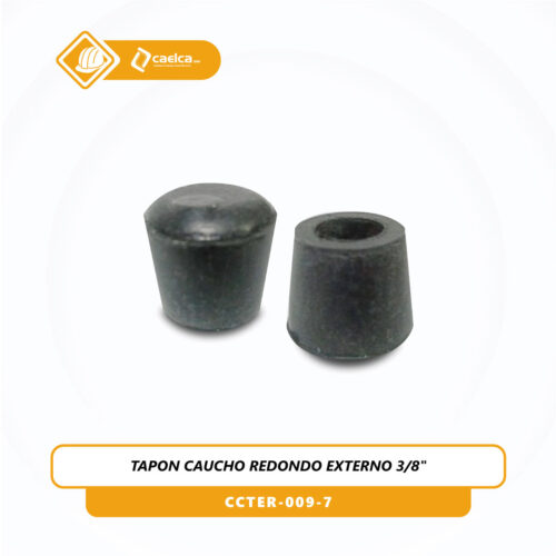 Tapón redondo en caucho externo 3/8" pulgadas