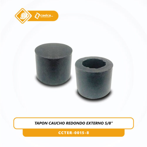 Tapon redondo en caucho externo 5/8 pulgadas