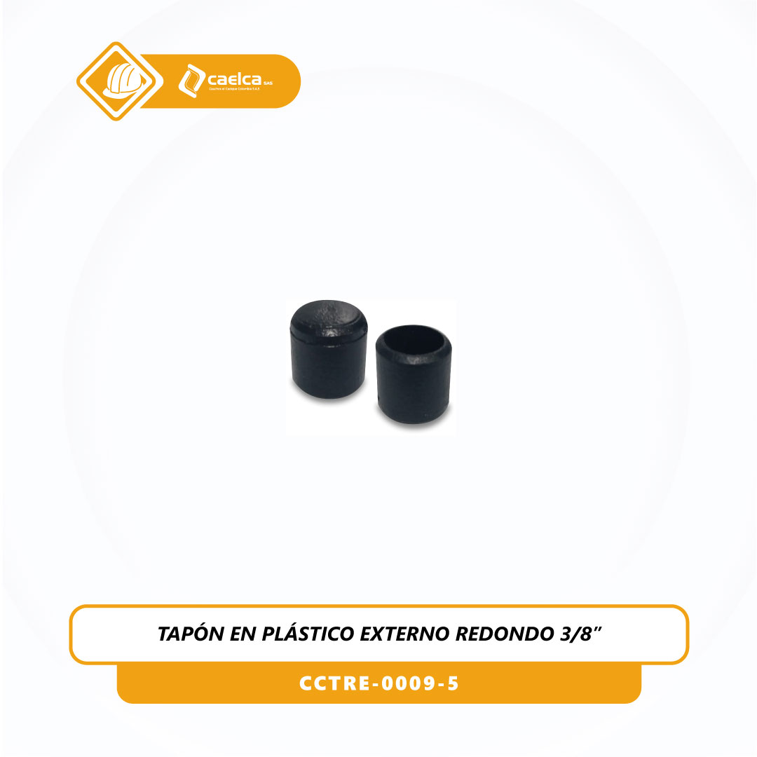 Tapón plástico redondo externo 3/8
