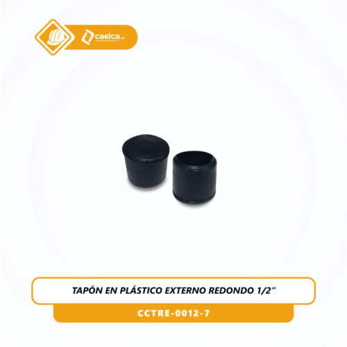 Tapón plástico redondo externo 1/2