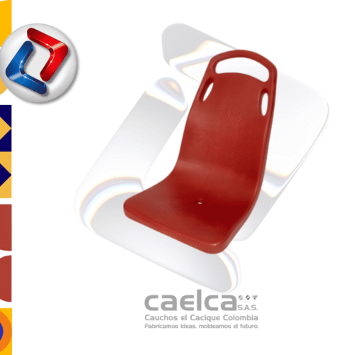 Silla Ergonómica Plástica Pasajero Roja.